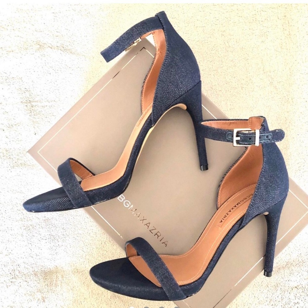 BCBGMaxAzria Blue Stiletto Heels with Ankle Strap